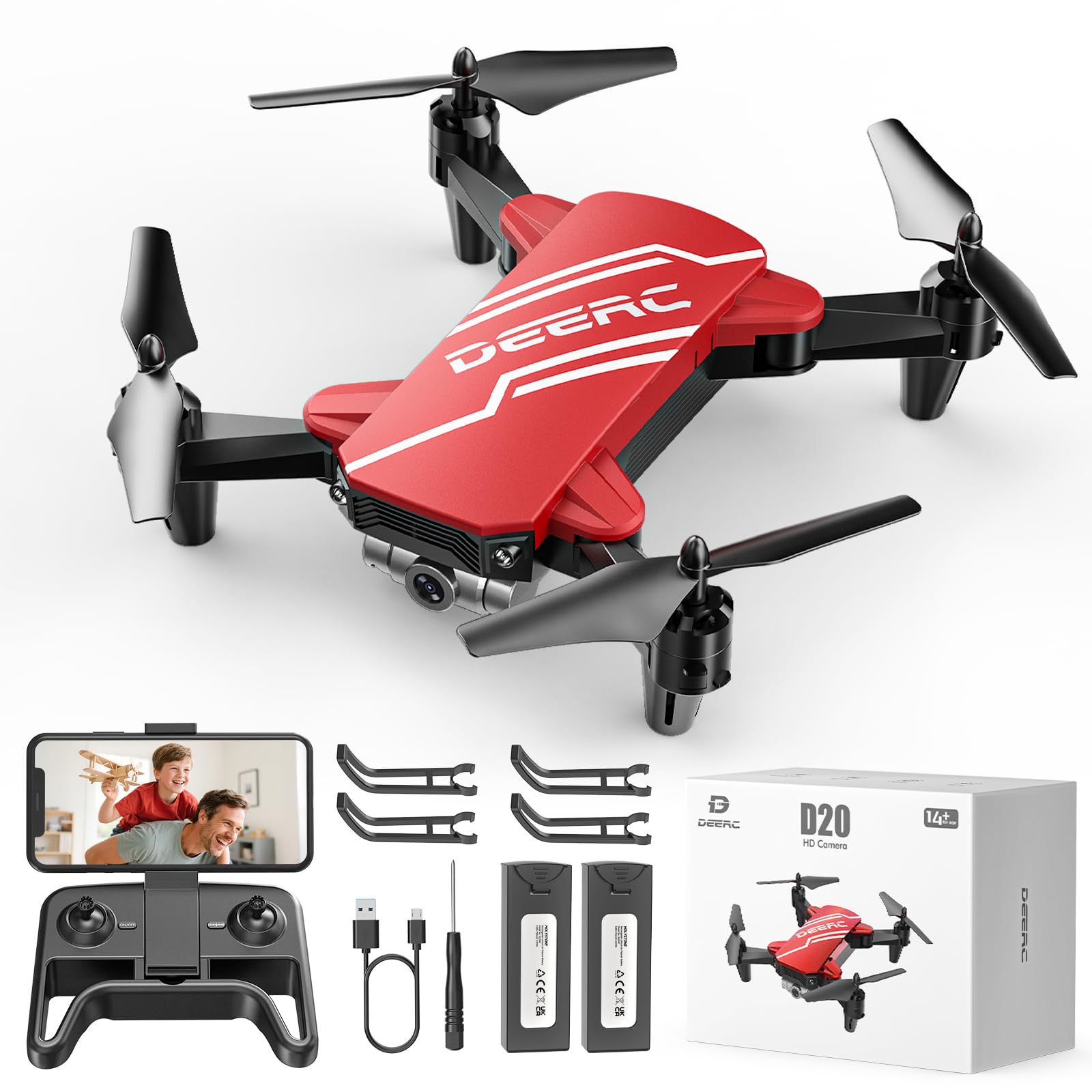 Amazon.com: DEERC D20 Mini Drone for Kids with 720P HD FPV Camera